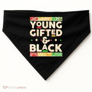 Young Gifted And Black African Colors USA-Made Doggie Bandana
