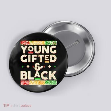 Young Gifted And Black African Colors Button