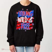 Young Wild & Free Red White & Blue Women's Sweatshirt thumb 0