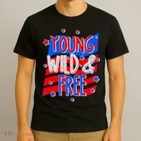 Young Wild & Free Red White & Blue T-Shirt thumb 3