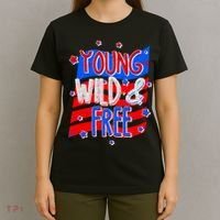 Young Wild & Free Red White & Blue T-Shirt thumb 4