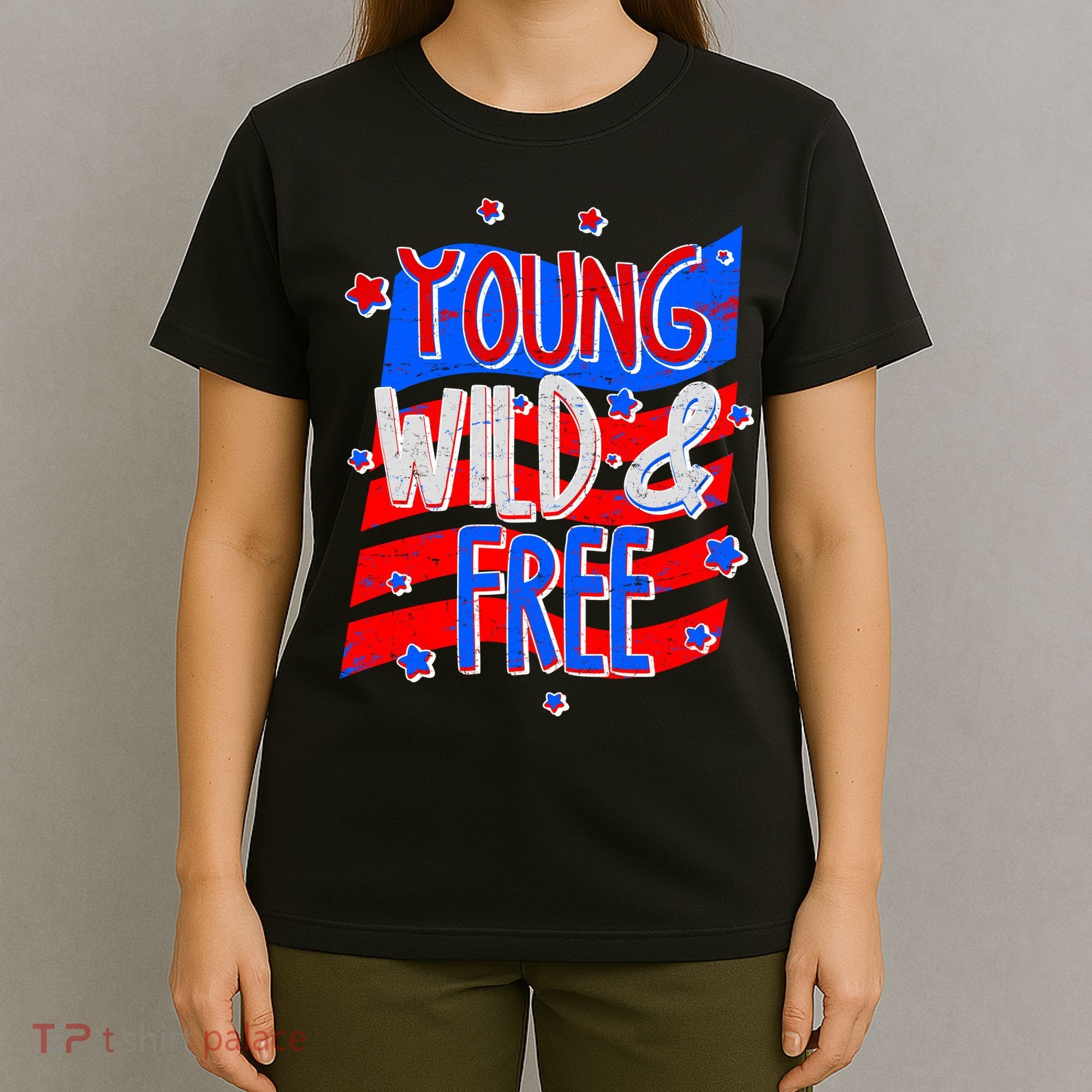 Young Wild & Free Red White & Blue T-Shirt