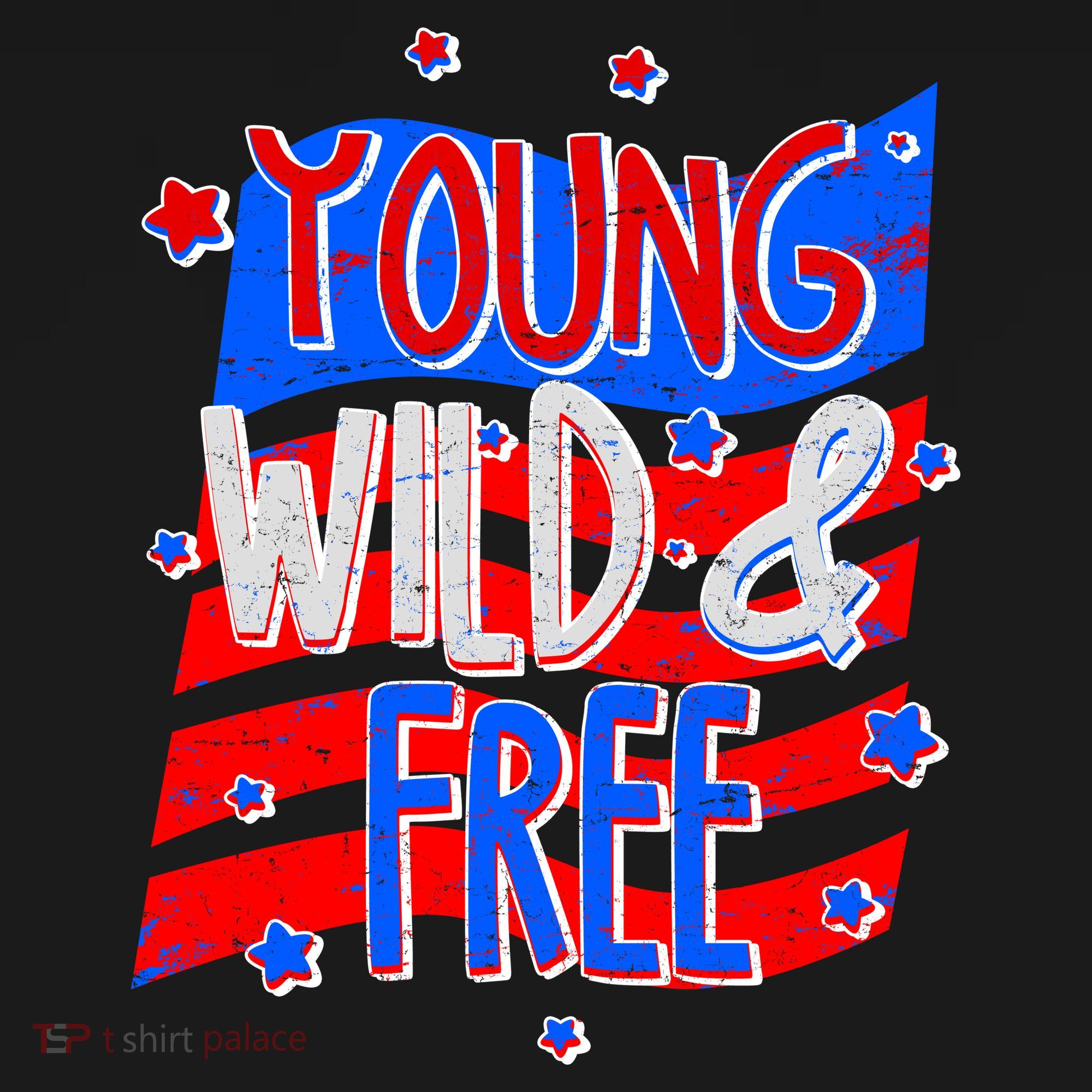 Young Wild & Free Red White & Blue Backpack