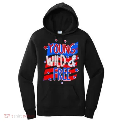 Young Wild & Free Red White & Blue Women's Hoodie