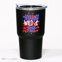 Young Wild & Free Red White & Blue Tumbler thumb 0
