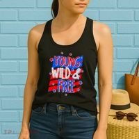 Young Wild & Free Red White & Blue Women's Tank Top thumb 2