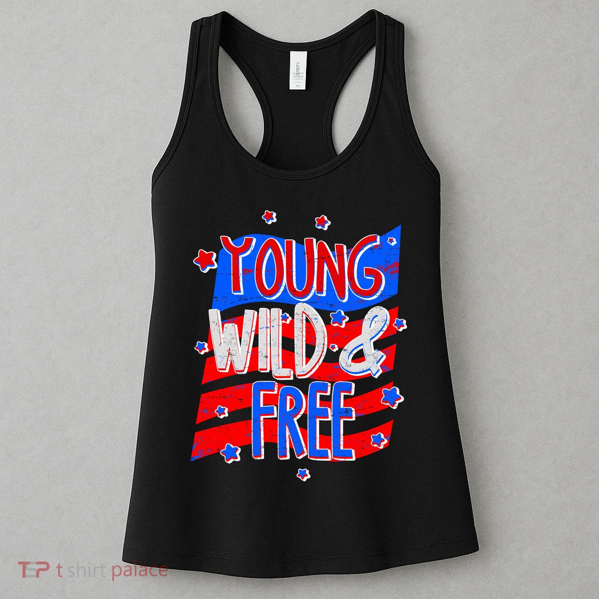 Young Wild & Free Red White & Blue Women's Tank Top