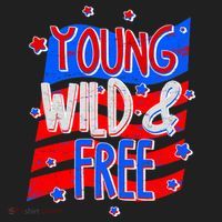 Young Wild & Free Red White & Blue Hat thumb 2