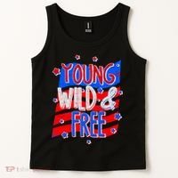 Young Wild & Free Red White & Blue Tank Top thumb 2