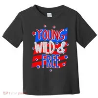 Young Wild & Free Red White & Blue Toddler T-Shirt thumb 0