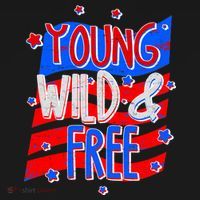 Young Wild & Free Red White & Blue Toddler T-Shirt thumb 4
