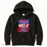 Young Wild & Free Red White & Blue Kids Hoodie thumb 0