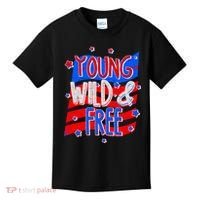 Young Wild & Free Red White & Blue Kids T-Shirt thumb 0