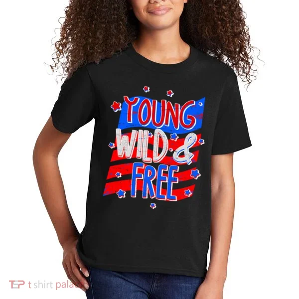 Young Wild & Free Red White & Blue Kids T-Shirt