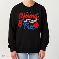 Young Wild And Free USA Women's Sweatshirt thumb 0