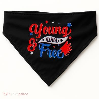 Young Wild And Free USA USA-Made Doggie Bandana