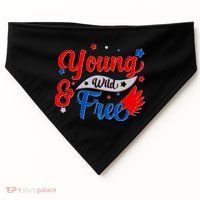 Young Wild And Free USA USA-Made Doggie Bandana thumb 0