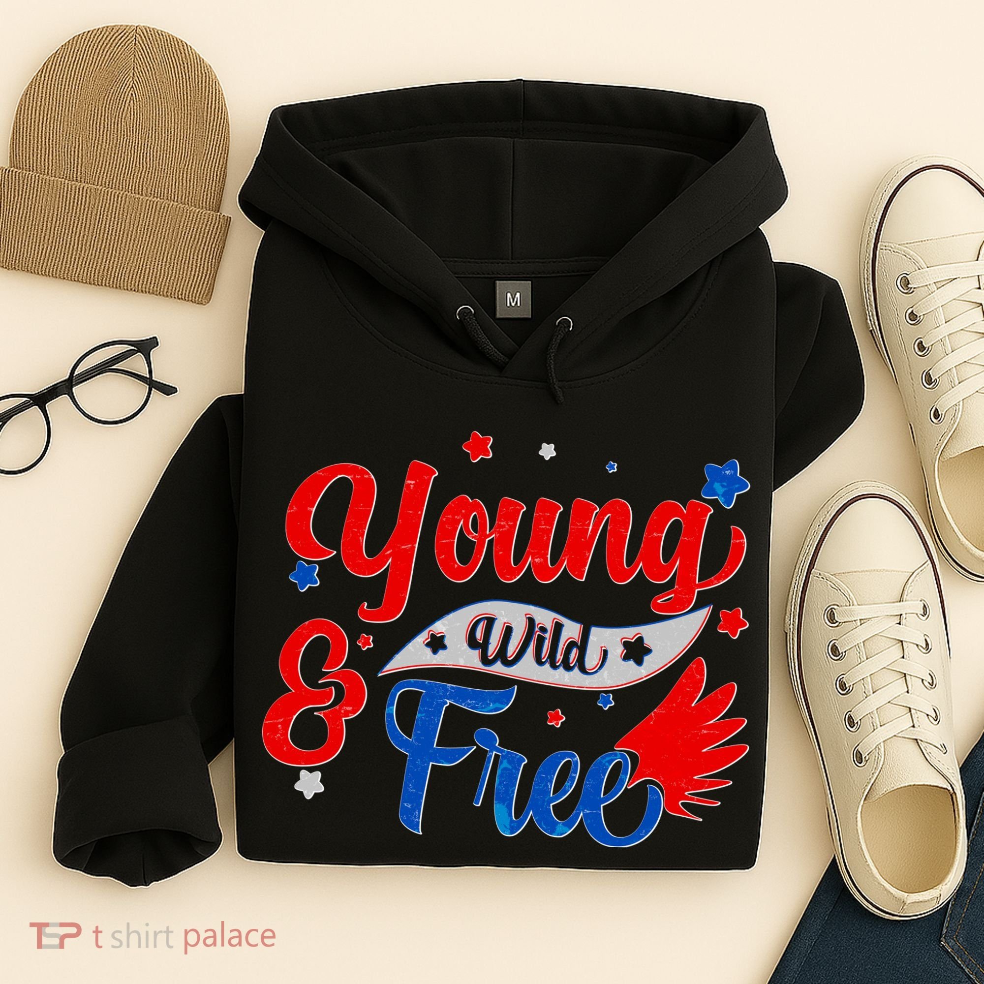 Young Wild And Free USA Hoodie