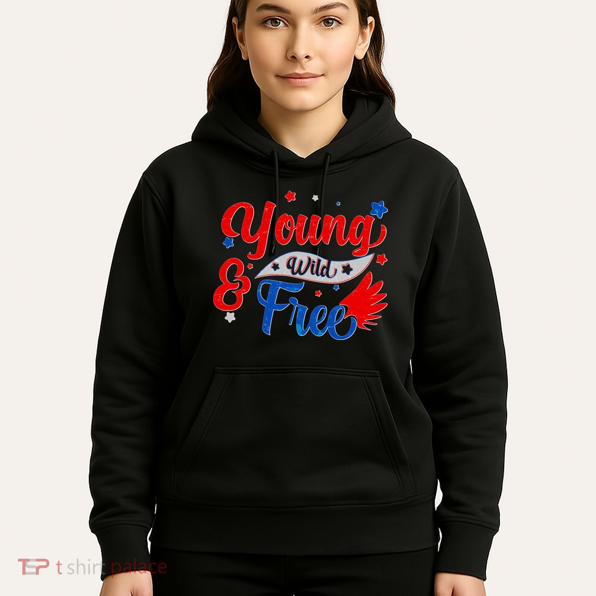 Young Wild And Free USA Hoodie