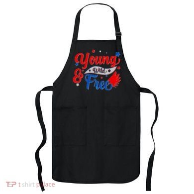 Young Wild And Free USA Apron