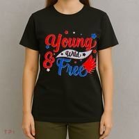 Young Wild And Free USA T-Shirt thumb 4