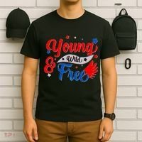 Young Wild And Free USA T-Shirt thumb 6