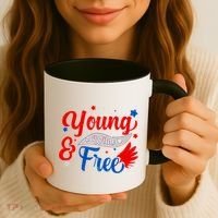 Young Wild And Free USA Coffee Mug thumb 3