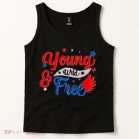 Young Wild And Free USA Tank Top thumb 2