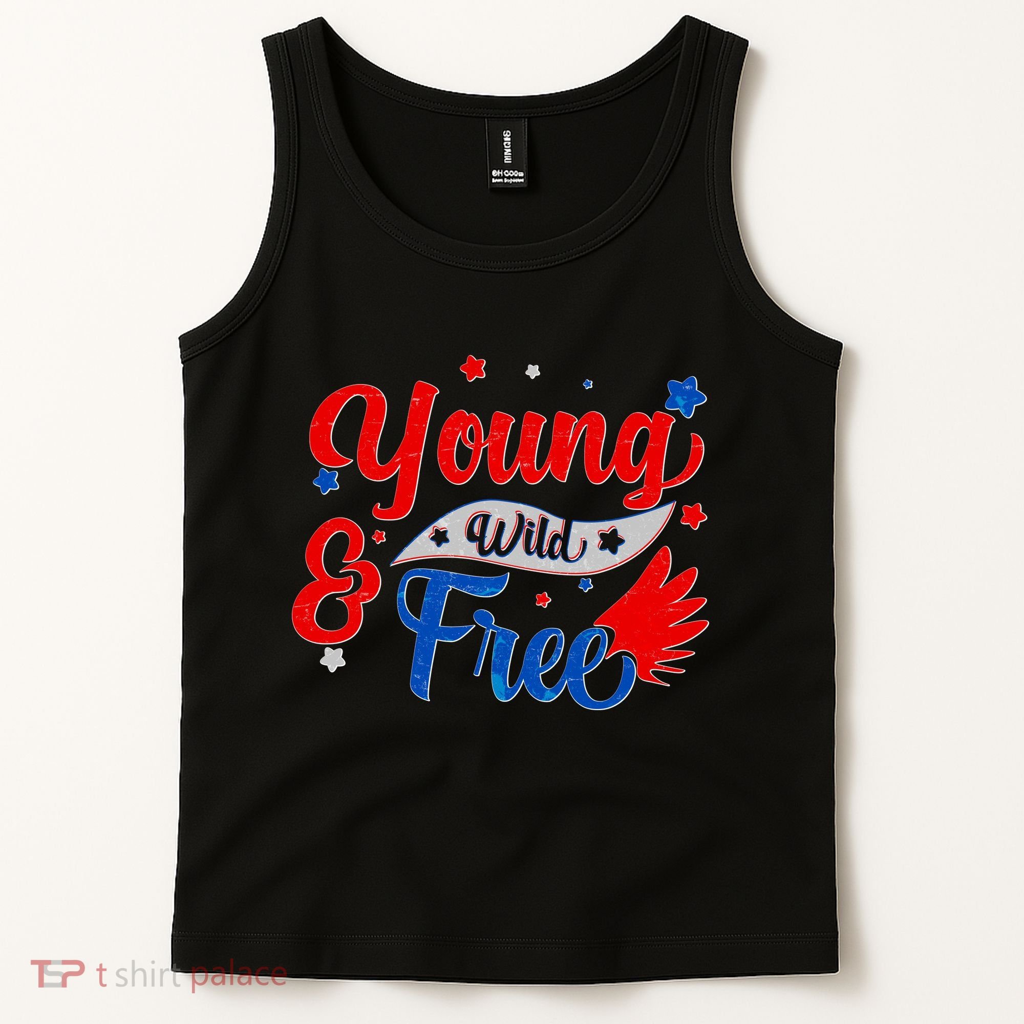 Young Wild And Free USA Tank Top