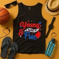 Young Wild And Free USA Tank Top thumb 4