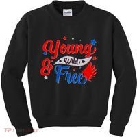 Young Wild And Free USA Kids Sweatshirt thumb 0