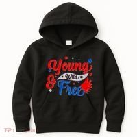 Young Wild And Free USA Kids Hoodie thumb 0
