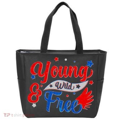 Young Wild And Free USA Tote Bag