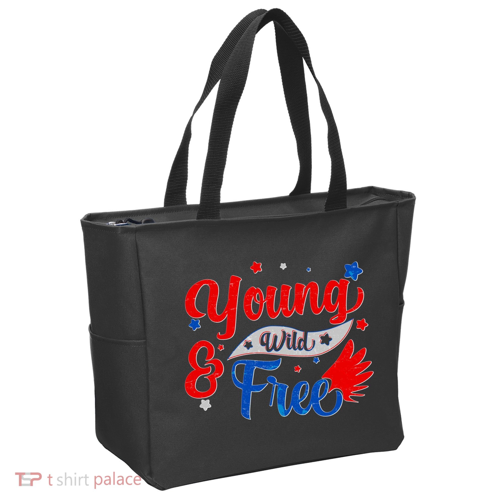 Young Wild And Free USA Tote Bag