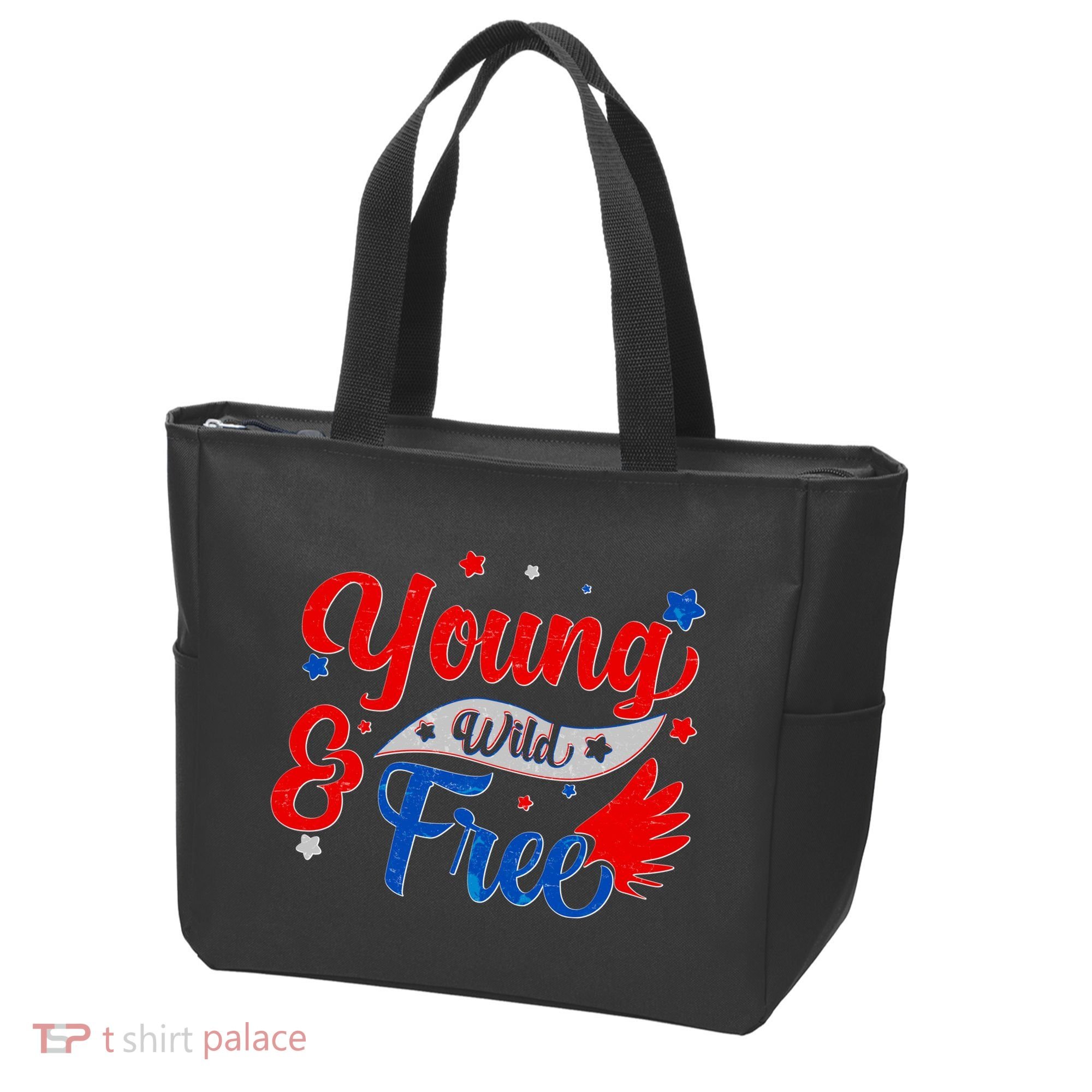 Young Wild And Free USA Tote Bag