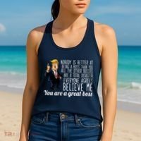 Your A Great Boss Donald Trump Women's Tank Top thumb 2