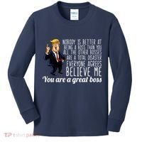 Your A Great Boss Donald Trump Kids Long Sleeve Shirt thumb 0