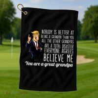 Your A Great Grandpa Donald Trump Golf Towel thumb 1