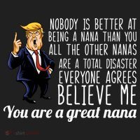 Your A Great Nana Donald Trump Comfort Colors Boxy T-Shirt thumb 3