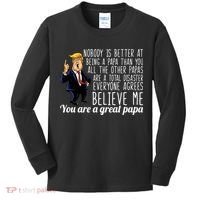 Your A Great Papa Donald Trump Kids Long Sleeve Shirt thumb 0
