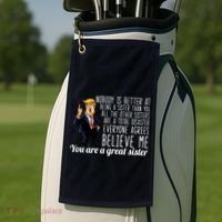 Your A Great Sister Donald Trump Golf Towel thumb 2