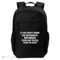 Your and You're Your an Idiot Backpack thumb 0