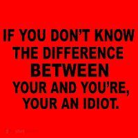 Your and You're Your an Idiot Santa Hat thumb 1