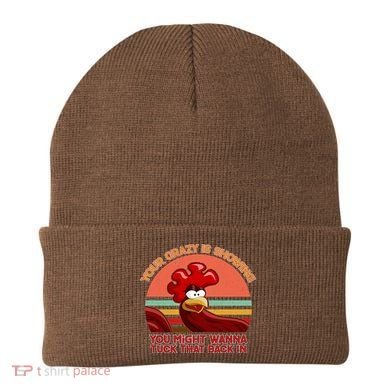 Your Crazy Is Showing Funny Rooster Beanie