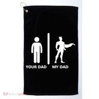 Your Dad My Superhero Dad Golf Towel thumb 0