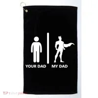 Your Dad My Superhero Dad Golf Towel thumb 0