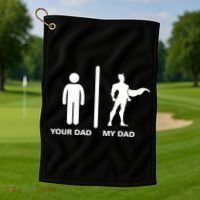 Your Dad My Superhero Dad Golf Towel thumb 1