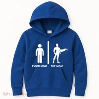 Your Dad My Superhero Dad Kids Hoodie thumb 0
