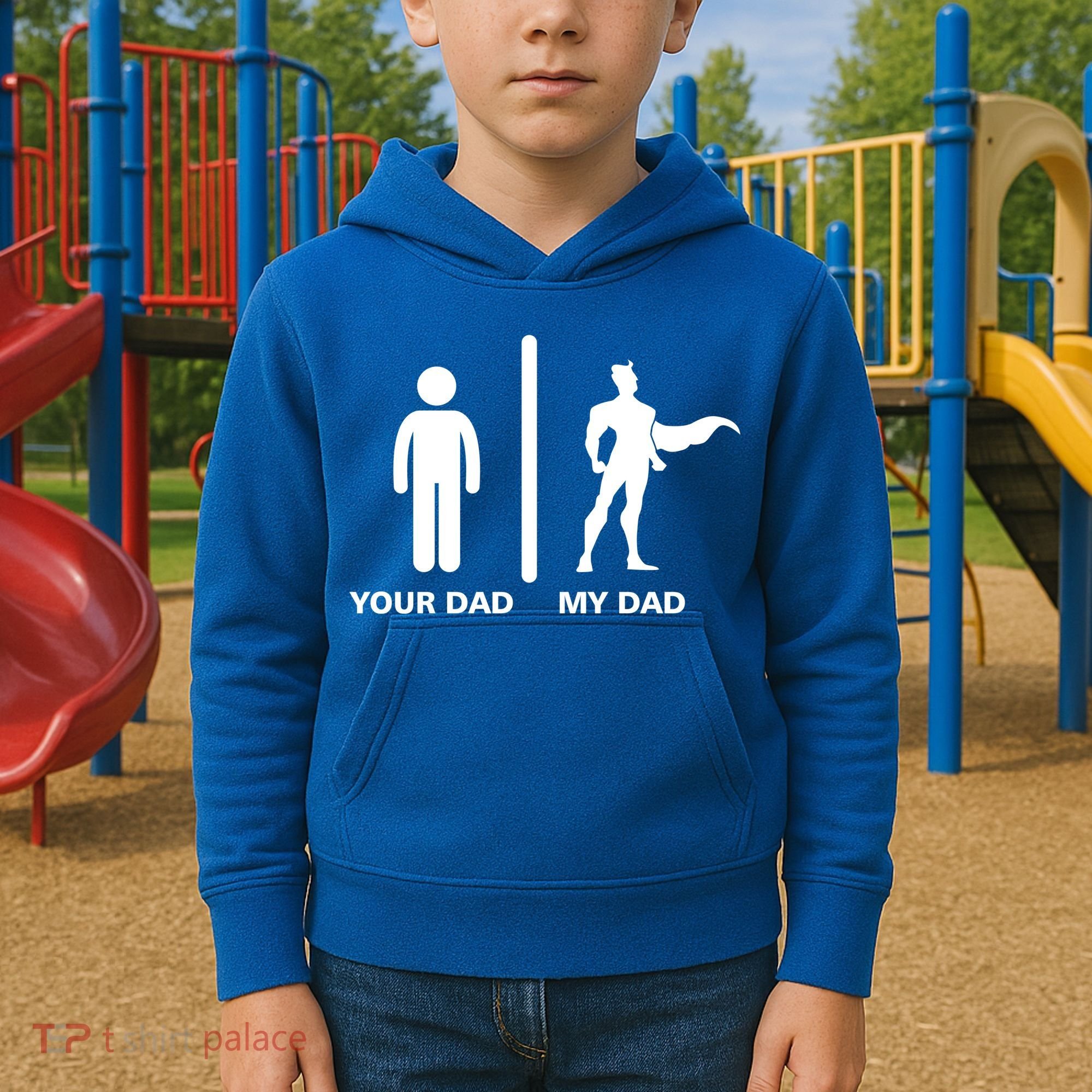 Your Dad My Superhero Dad Kids Hoodie