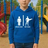Your Dad My Superhero Dad Kids Hoodie thumb 2